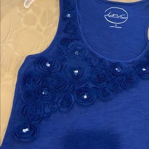 INC Tank with Rosettes and Sequins